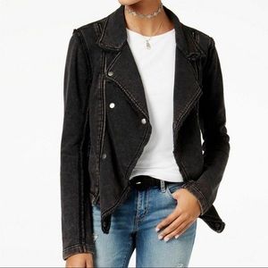 American Rag Distressed Knit Moto Jacket XS